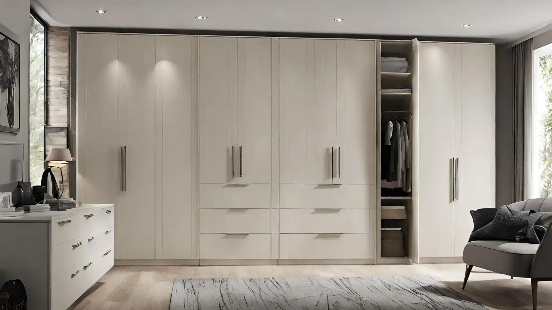 Melamine hinged doors example 1